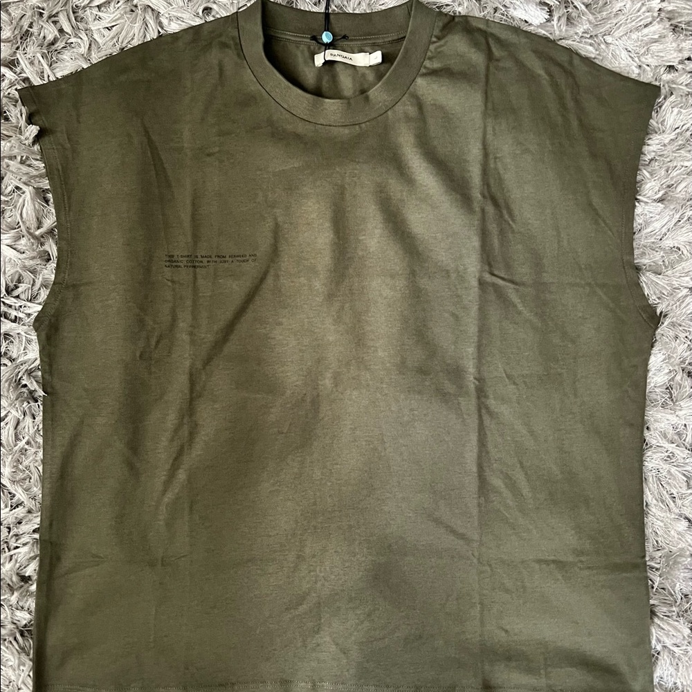 Pangaia - Archive Organic Cotton Cropped Shoulder T-Shirt with C-Fiber